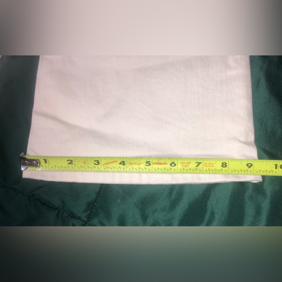 Western Blue Denim White Bootcut Jeans Size 7 33 W/Bull Tag And Horseshoe Charm - Picture 10 of 11